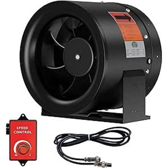 10-Inch Inline Duct Fan with Speed Controller