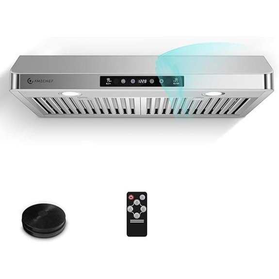 AMZCHEF 30-Inch Range Hood with LED Lights