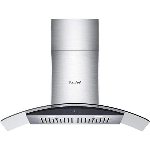 COMFEE 36-Inch Curved Glass Range Hood