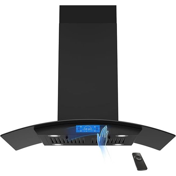 FIREGAS 36-Inch Island Range Hood with Touch Control