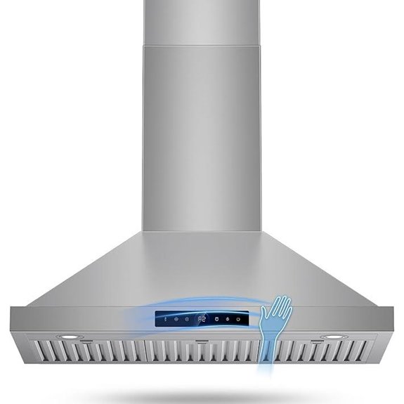 36-Inch Wall Mount Range Hood with Remote & LED Lighting