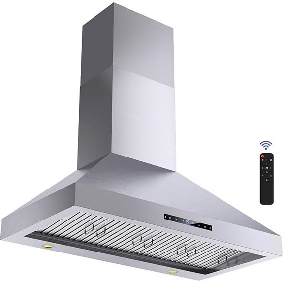 48-inch Stainless Steel Range Hood with Touch Controls