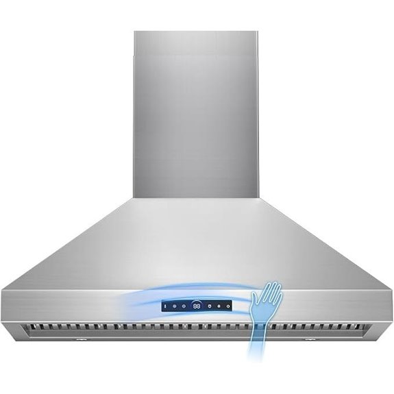 48-Inch Wall Mount Range Hood with Touch & Gesture Control