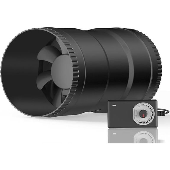 Hon&Guan 4 Inch Inline Booster Fan with Controller