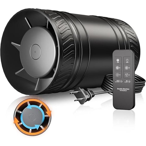 4-Inch Remote Inline Fan with 6-Speed Exhaust