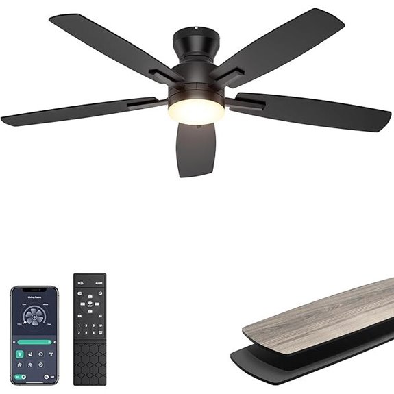Ohniyou 52 Ceiling Fan with Lights and Remote