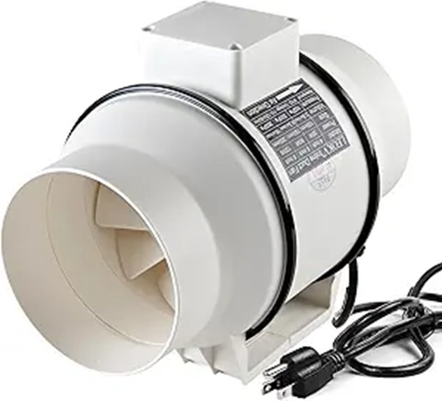 6-Inch Inline Exhaust Fan for Ventilation and Duct Vent