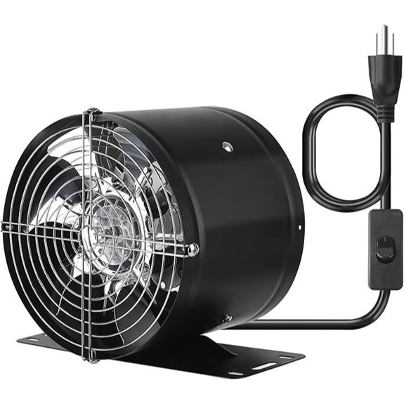 6-Inch Inline Duct Fan with Switch and Mesh