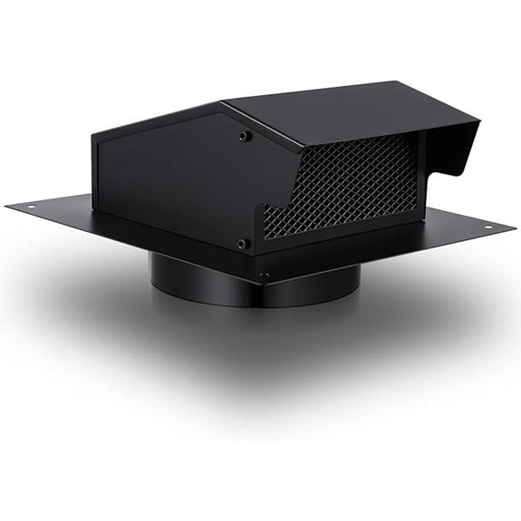 8-Inch Roof Vent Cap with Damper and Screen