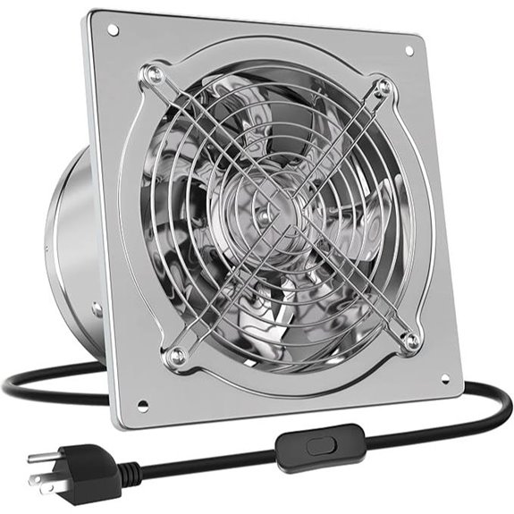 HG Power 8-Inch Wall-Mount Exhaust Fan