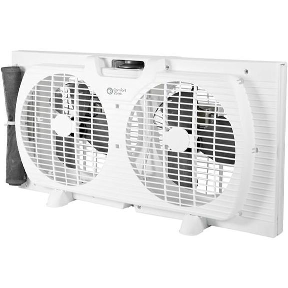 Comfort Zone 9-Inch Window Fan with Screen