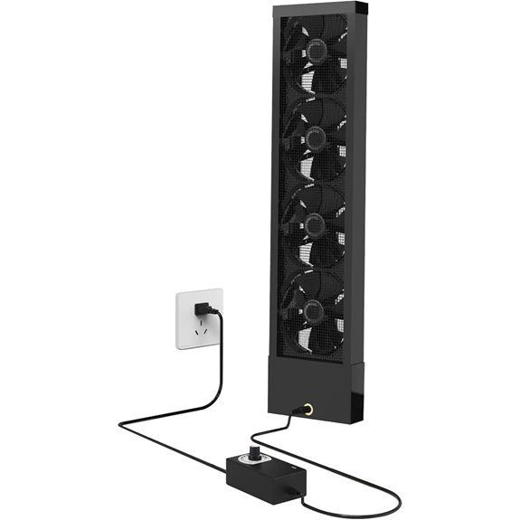 Vertical Window Fan for Sliding Windows Adjustable Airflow