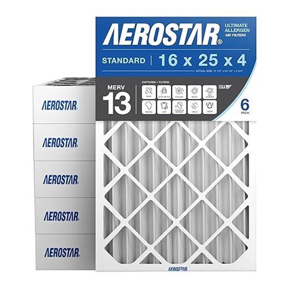 Aerostar MERV 13 HVAC Filters 6 Pack