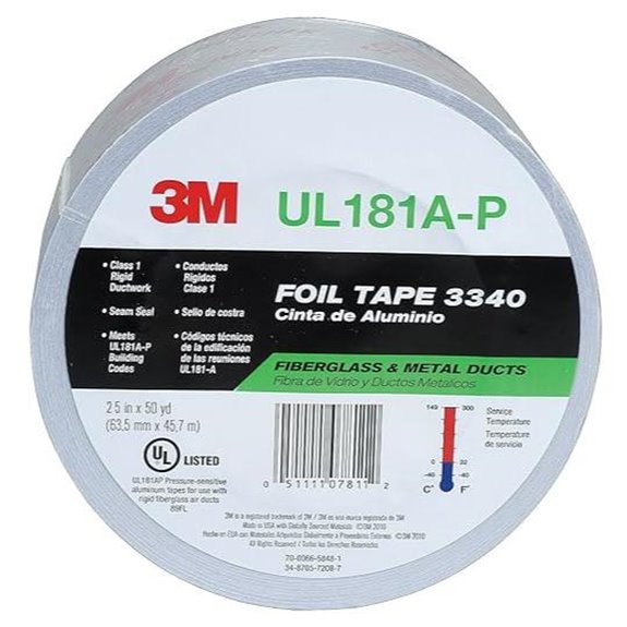 3M Aluminum Foil Tape 3340 2.5 x 50 yd