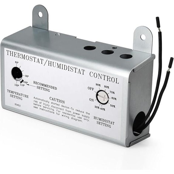 Hiorucet Attic Fan with Thermostat & Humidistat