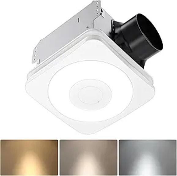 OREiN 3-in-1 Bathroom Exhaust Fan with LED Light