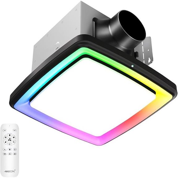 Akicon Bathroom Exhaust Fan with RGB Light