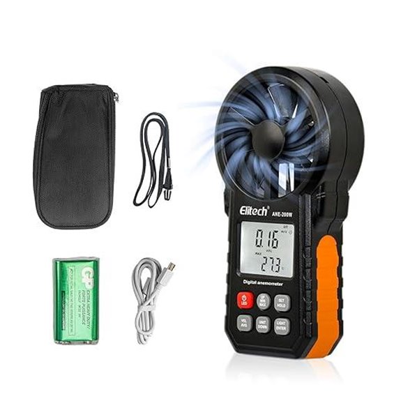 Elitech Bluetooth Handheld Anemometer with Data Export