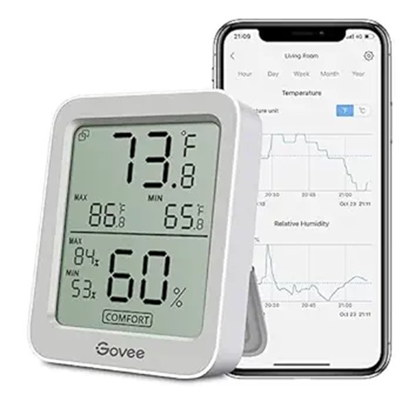Govee Bluetooth Hygrometer with App & Alerts