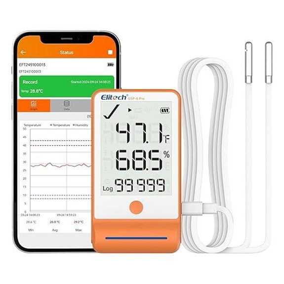 Elitech GSP-6 Bluetooth Data Logger for Temperature/Humidity