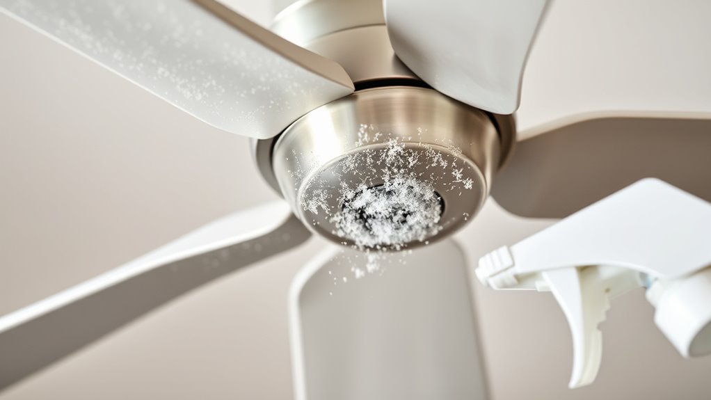 clean ceiling fan blades regularly