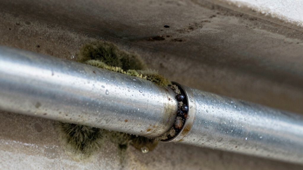 clogged condensate causes mold