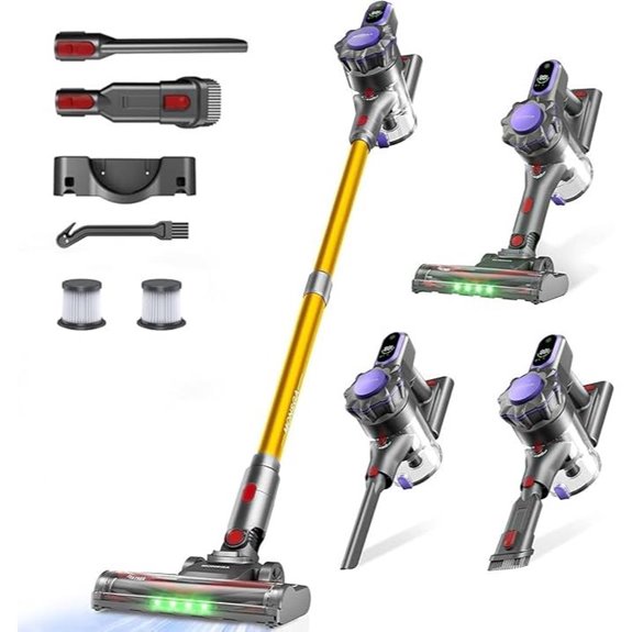 MONSGA Cordless Vacuum Cleaner with LED Touch Display