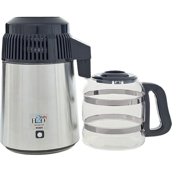 H2o Labs Countertop Water Distiller with Glass Carafe