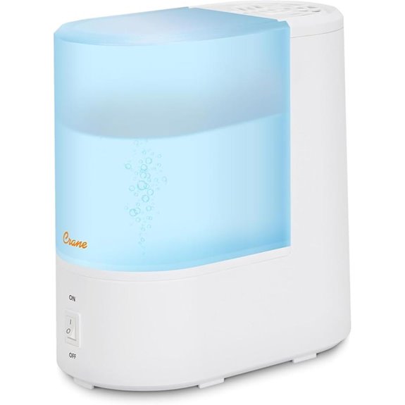 Crane Warm Mist Humidifier for Bedroom and Office