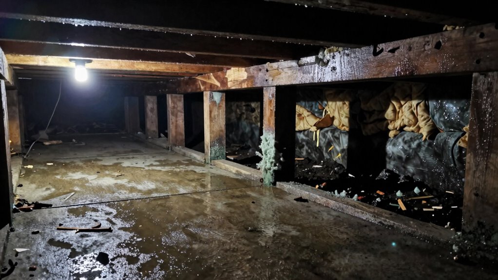 crawl space moisture causes odors