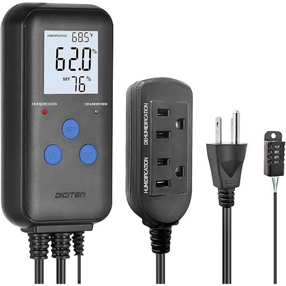 DIGITEN Digital Humidity Controller with Temperature Display