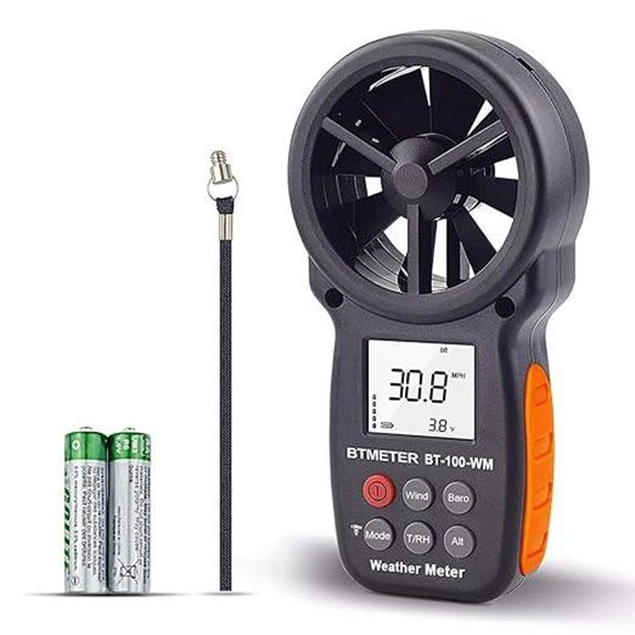 BTMETER Digital Anemometer & Barometer for Wind Testing