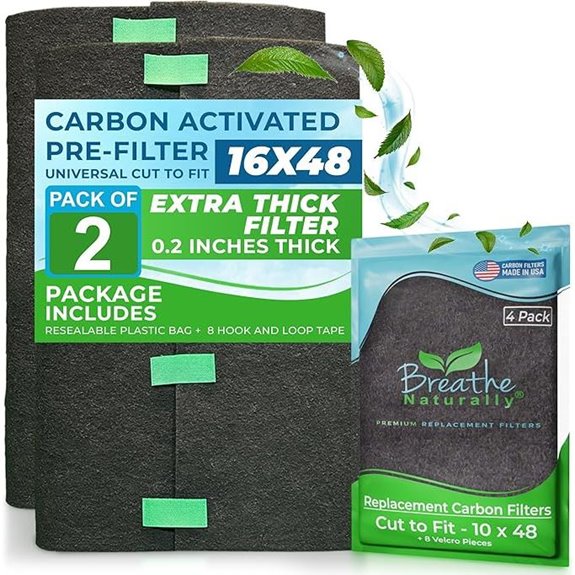 Breathe Naturally Activated Carbon Air Filter (Pack of 2)