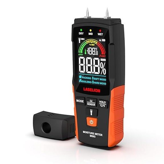 2-in-1 Moisture Meter for Wood Concrete Drywall