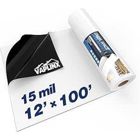Heavy Duty Crawl Space Vapor Barrier (12' x 100')