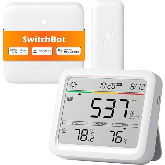 Air Quality Monitor 5-in-1 CO2 Detector with App