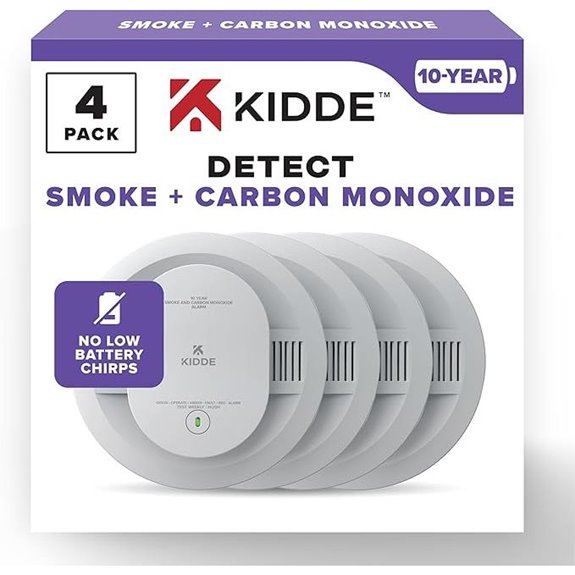 Kidde 10-Year Battery Smoke & CO Detectors (4 Pack)