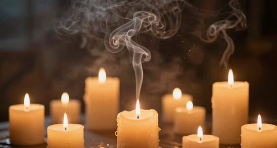 fragrant candle smoke particles