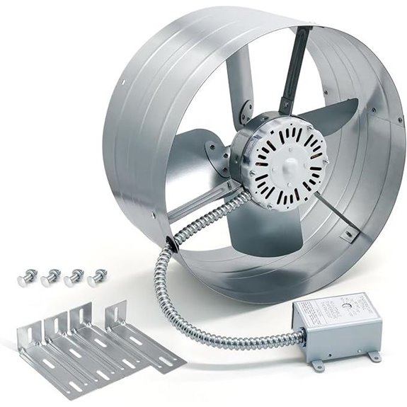 Criditpid 15 Gable Mount Vent Fan with Thermostat