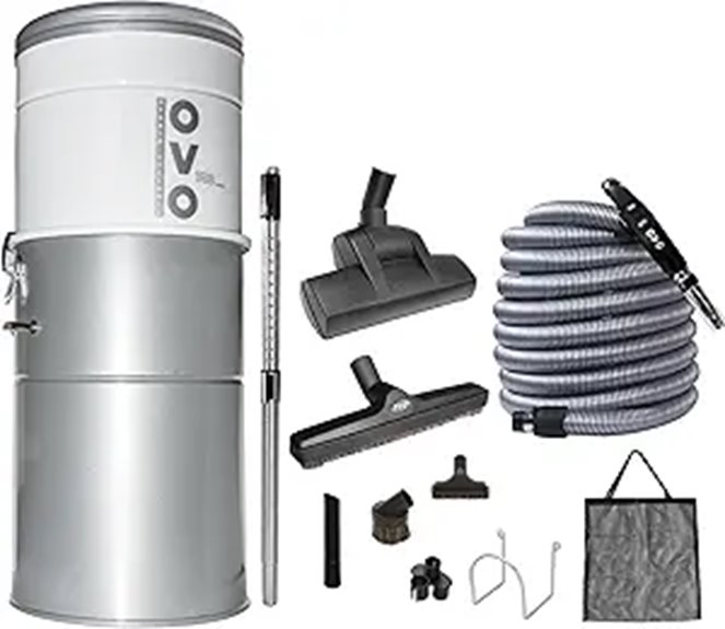 OVO Heavy Duty Central Vacuum System with Accessories