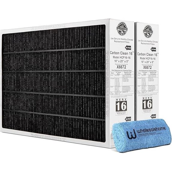 Healthy Climate MERV 16 Carbon Furnace Filters (2 Pack)
