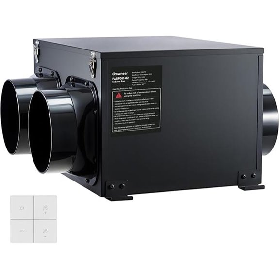 GROWNEER 310CFM Inline Exhaust Fan with Remote