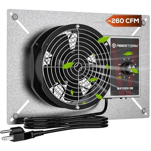 Abestorm 260CFM Crawlspace Ventilation Fan with Humidistat