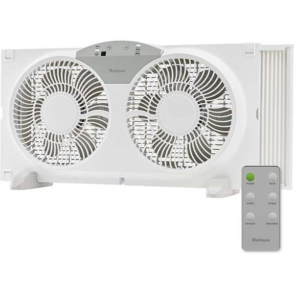 Holmes 9 Twin Digital Window Fan with Remote