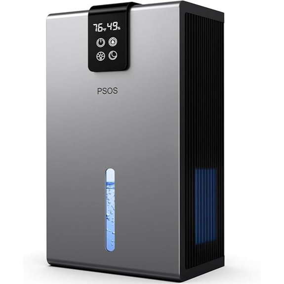 Dehumidifier with 98 oz Tank Humidity Display 7-Color Light