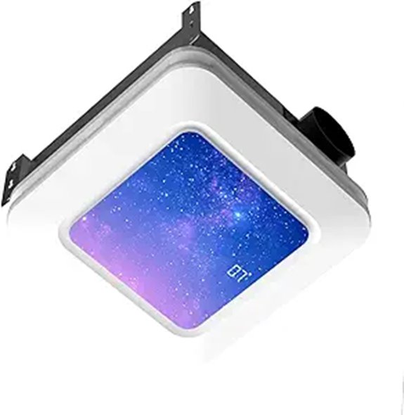 Bathroom Exhaust Fan with Humidity Sensor and Remote