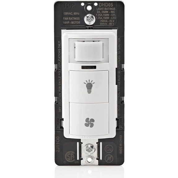 Leviton Humidity Sensor with Light Switch White