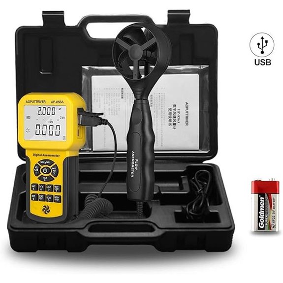 Pro HVAC Anemometer with USB Data Export