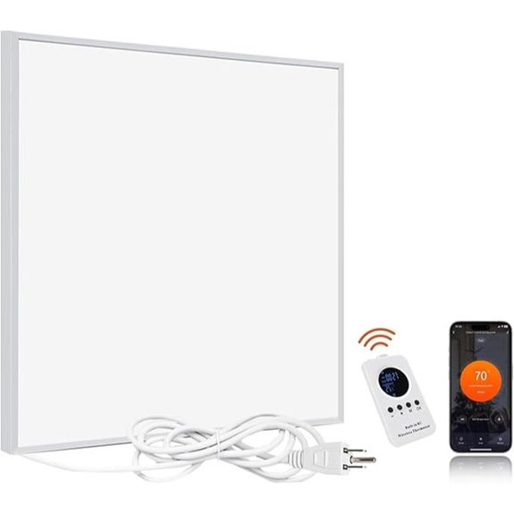 Infrared Wall-Mounted Space Heater with Thermostat and App