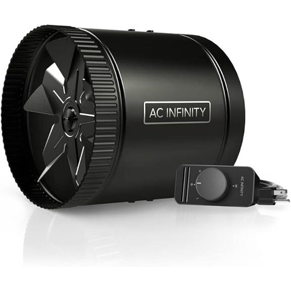 AC Infinity RAXIAL S8 Inline Booster Fan with Speed Controller